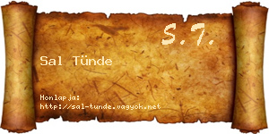 Sal Tünde névjegykártya